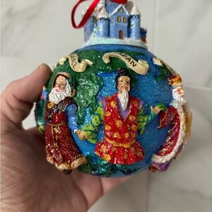 Christopher Radko Santa's Around the World II Globe Christmas Ornament Vintage